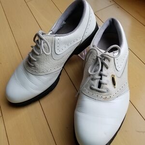 FootJoy SoftJoy Terrains Golf Shoes Women's SZ 7 M White Sand Tan Style 98375